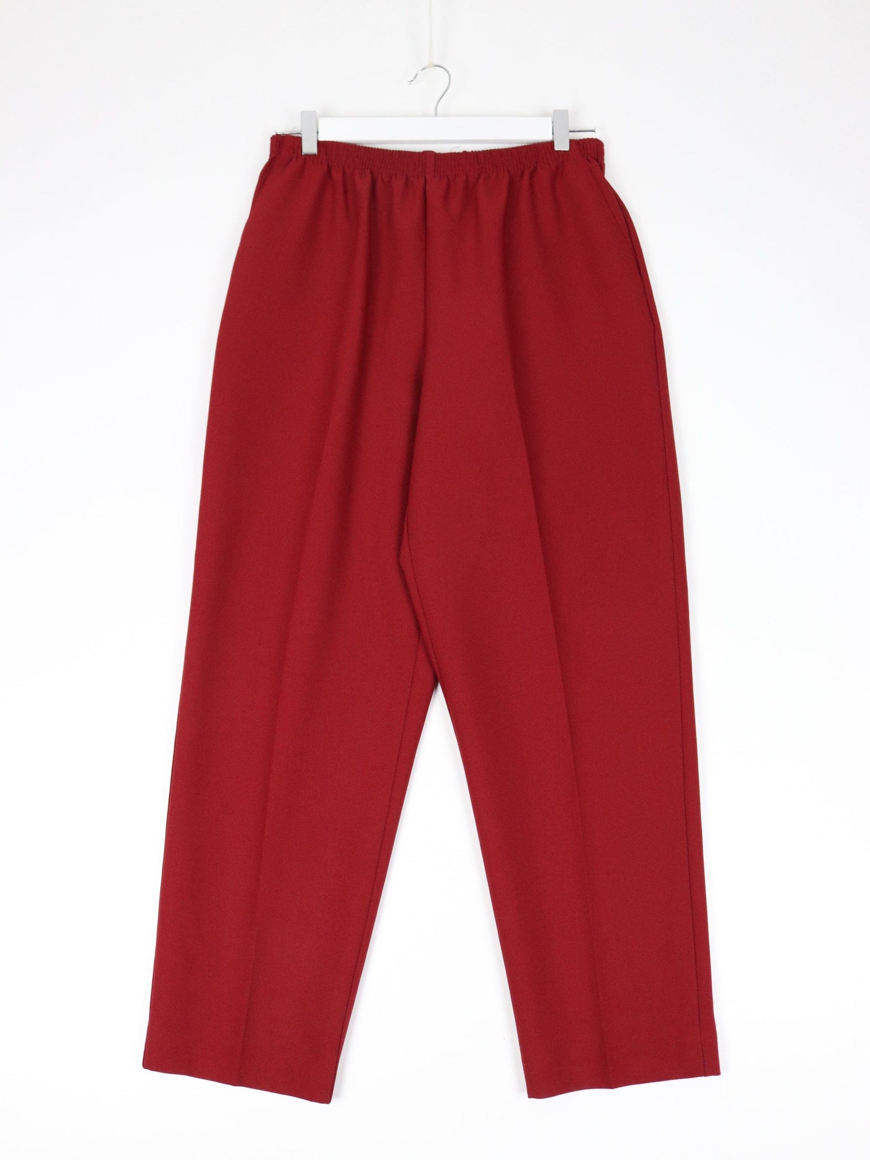 Vintage Alfred Dunner Pants Womens 10 Red Pull On Elastic Lightweight from propervintagecanada