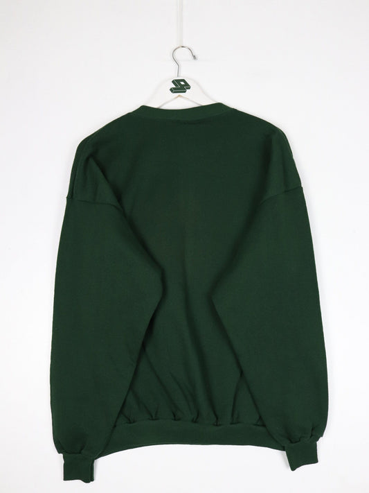 Vintage All Generation Pure Sweatshirt Mens L/XL Green Floral Sweater