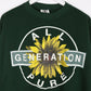 Vintage All Generation Pure Sweatshirt Mens L/XL Green Floral Sweater