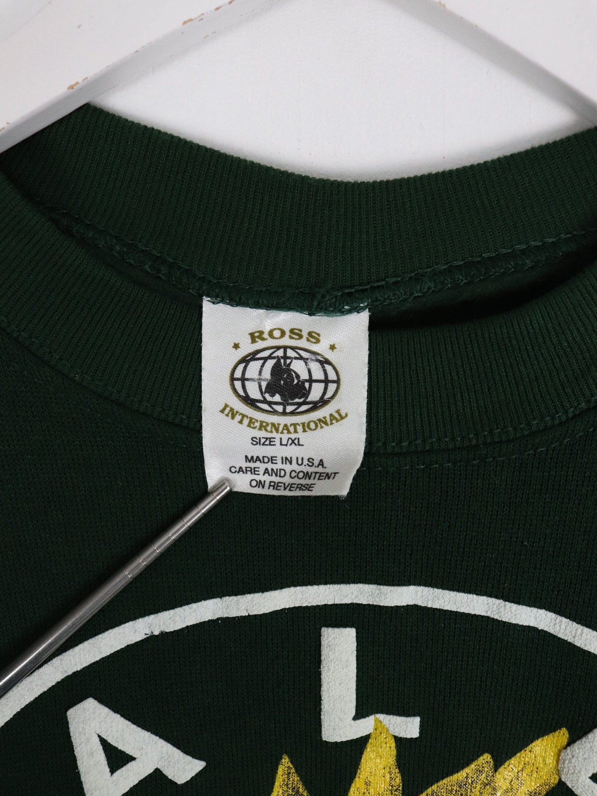 Vintage All Generation Pure Sweatshirt Mens L/XL Green Floral Sweater