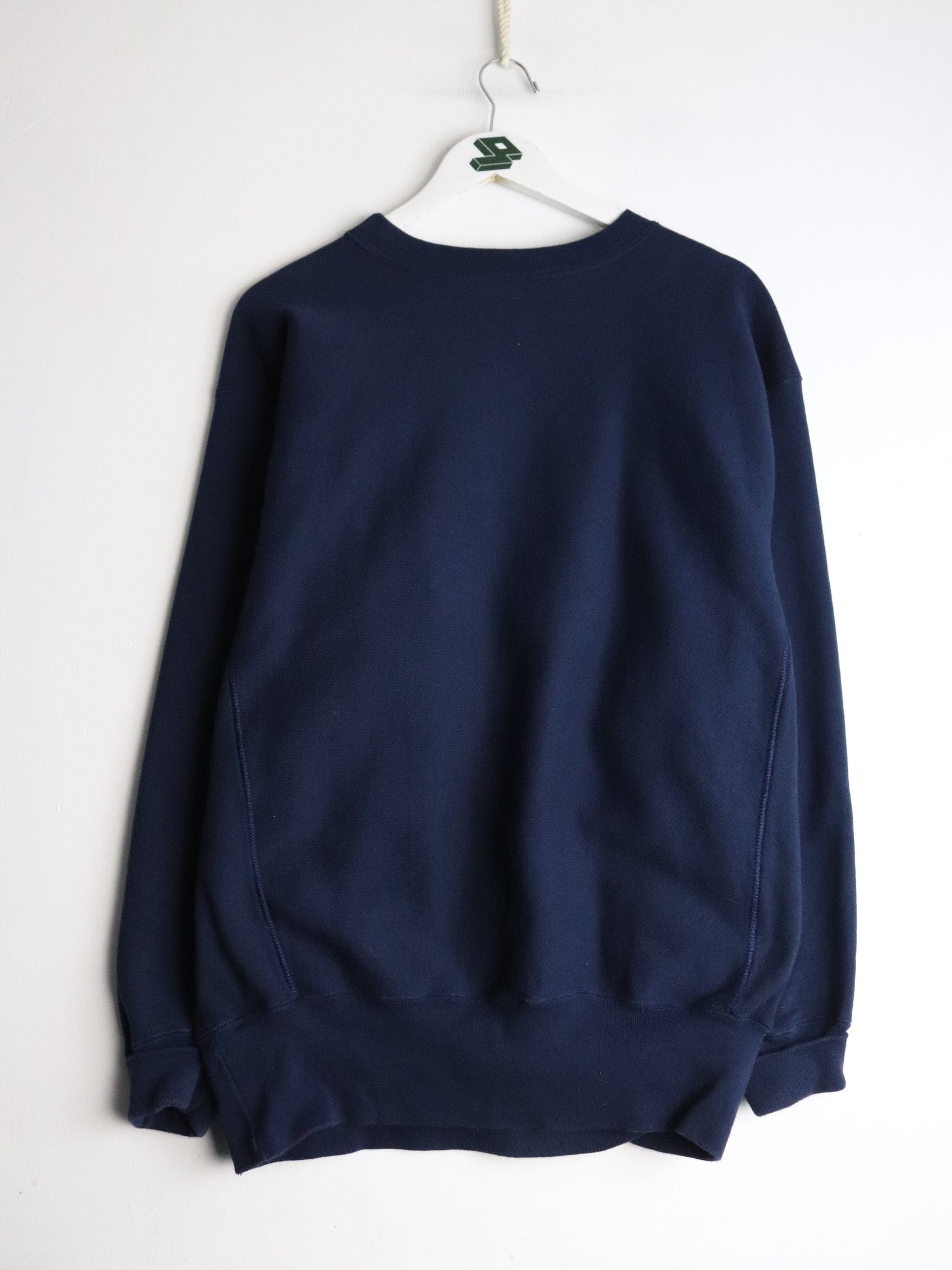 Vintage Alpha Omicron Pi Sweatshirt Mens Large Blue College from propervintagecanada