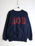 Vintage Alpha Omicron Pi Sweatshirt Mens Large Blue College from propervintagecanada