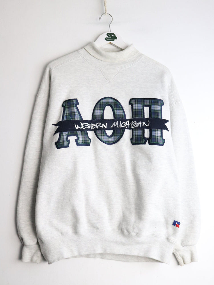 Vintage Alpha Omicron Pi Western Michigan Sweatshirt Mens XL Grey from propervintagecanada
