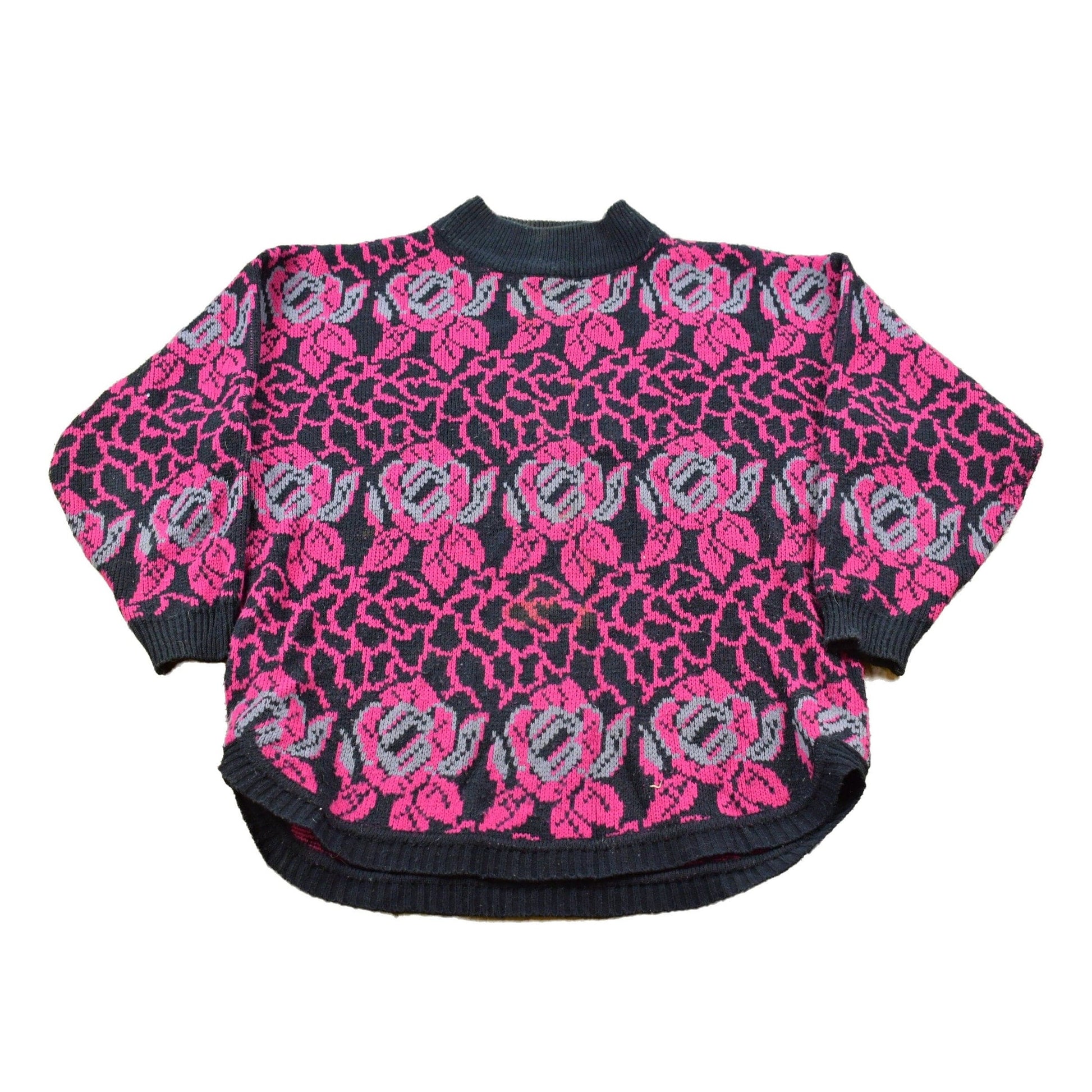 Vintage Alyssa Brooke Floral Rose Knitted Sweater Men's XL from propervintagecanada