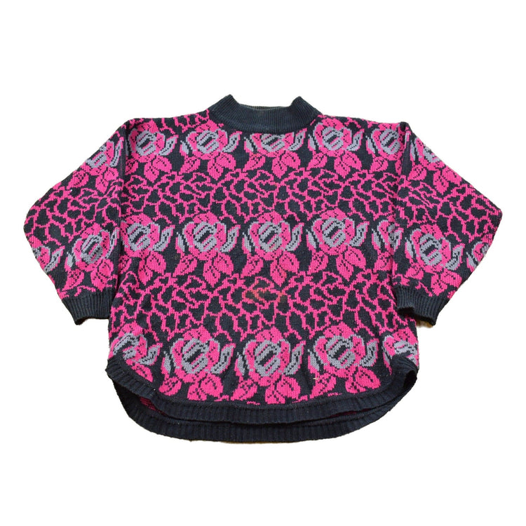 Vintage Alyssa Brooke Floral Rose Knitted Sweater Men's XL from propervintagecanada