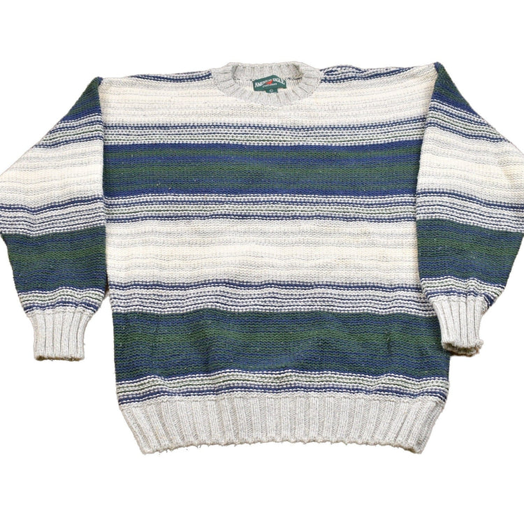 Vintage American Eagle Striped Knitted Sweater Men's Large from propervintagecanada