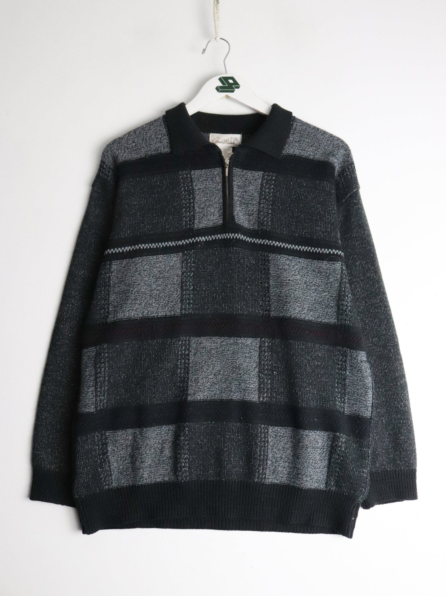 Vintage Arnold Palmer Sweater Mens Small Grey Knit from propervintagecanada