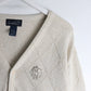 Vintage Arnold Palmer Sweater Mens XL Beige Knit Cardigan