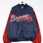Vintage Atlanta Braves Jacket Mens 2XL Blue Wax Cost MLB Varsity Bomber from propervintagecanada