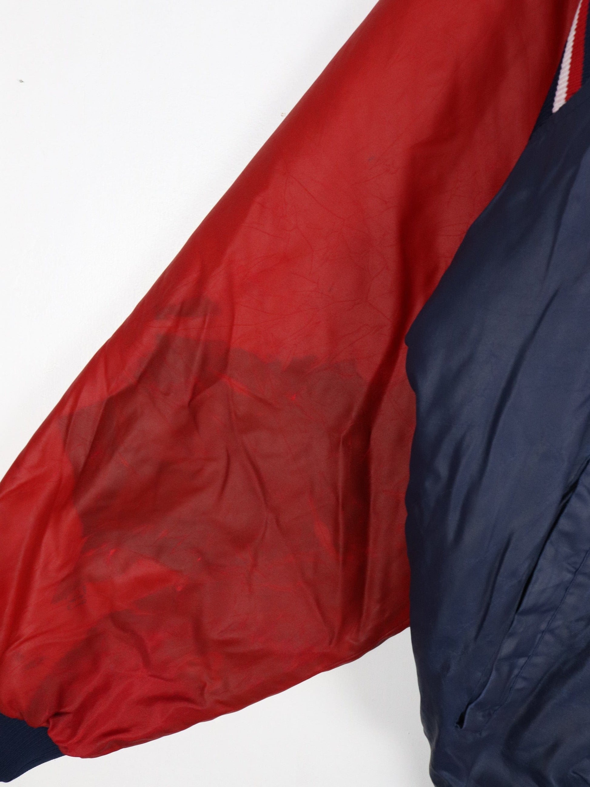 Vintage Atlanta Braves Jacket Mens 2XL Blue Wax Cost MLB Varsity Bomber from propervintagecanada