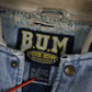Vintage B.U.M. Equipment Jacket Mens Large Blue Denim Varsity from propervintagecanada