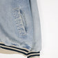 Vintage B.U.M. Equipment Jacket Mens Large Blue Denim Varsity from propervintagecanada