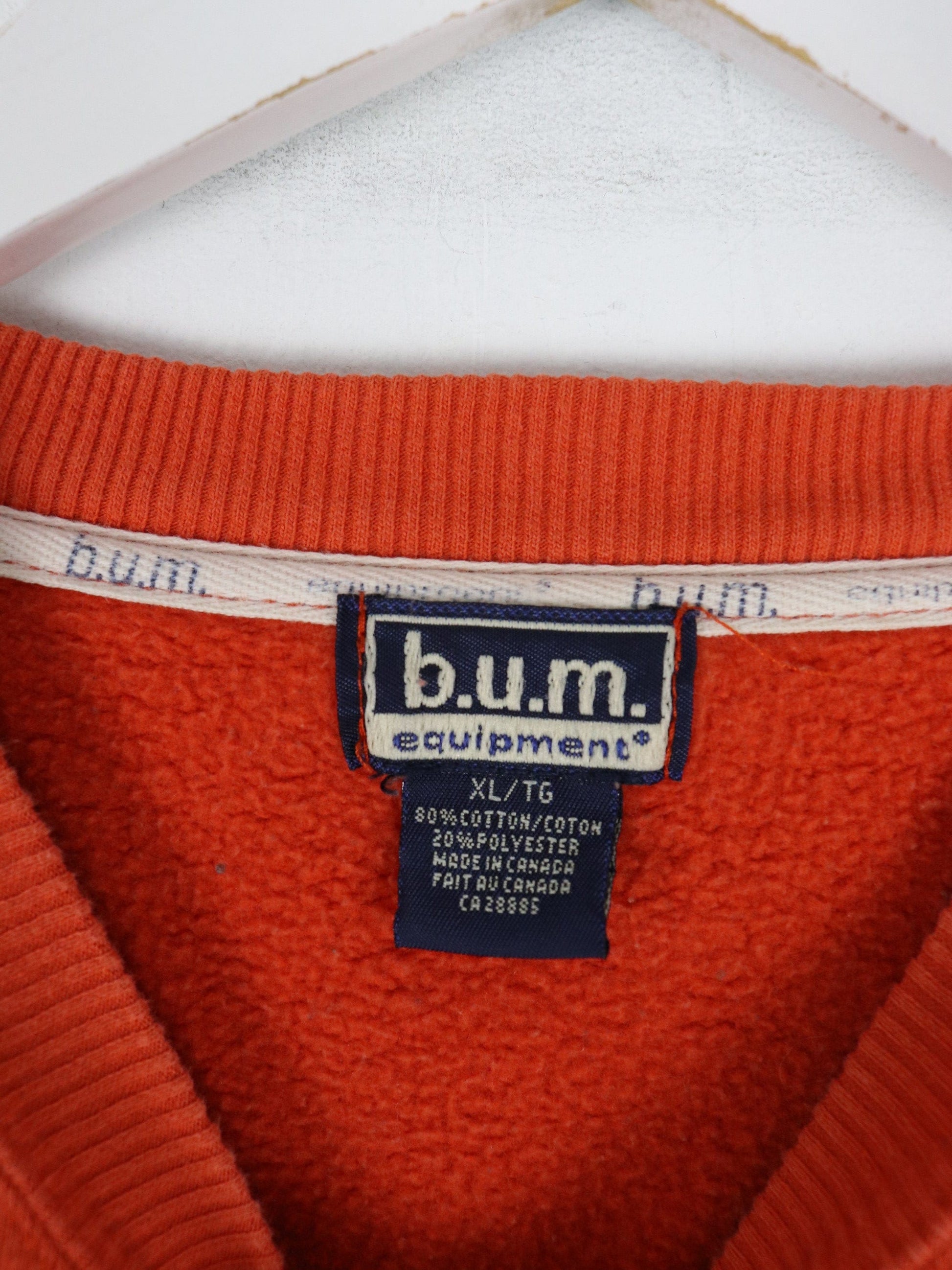 Vintage B.U.M. Equipment Sweatshirt Youth XL Orange from propervintagecanada