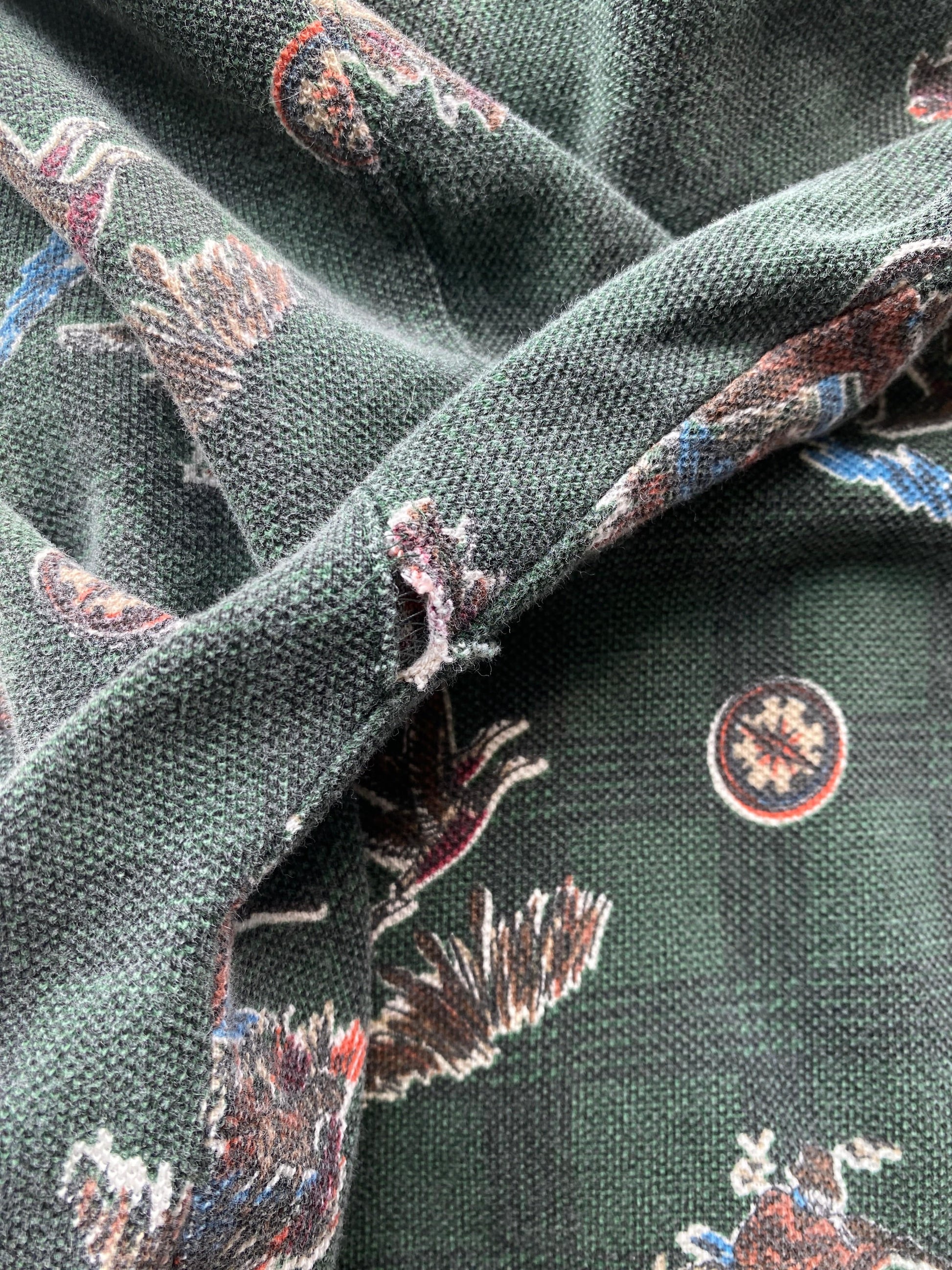 Vintage Barking Fish Shirt Mens Medium Green from propervintagecanada