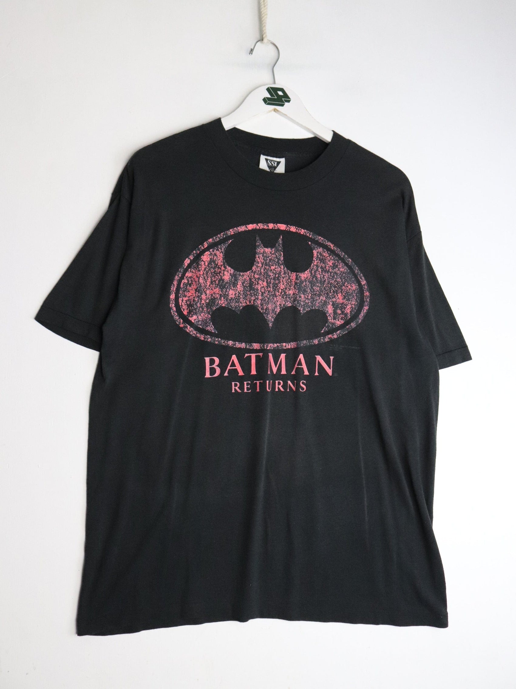 Vintage Batman Returns T Shirt Mens XL Black 90s from propervintagecanada
