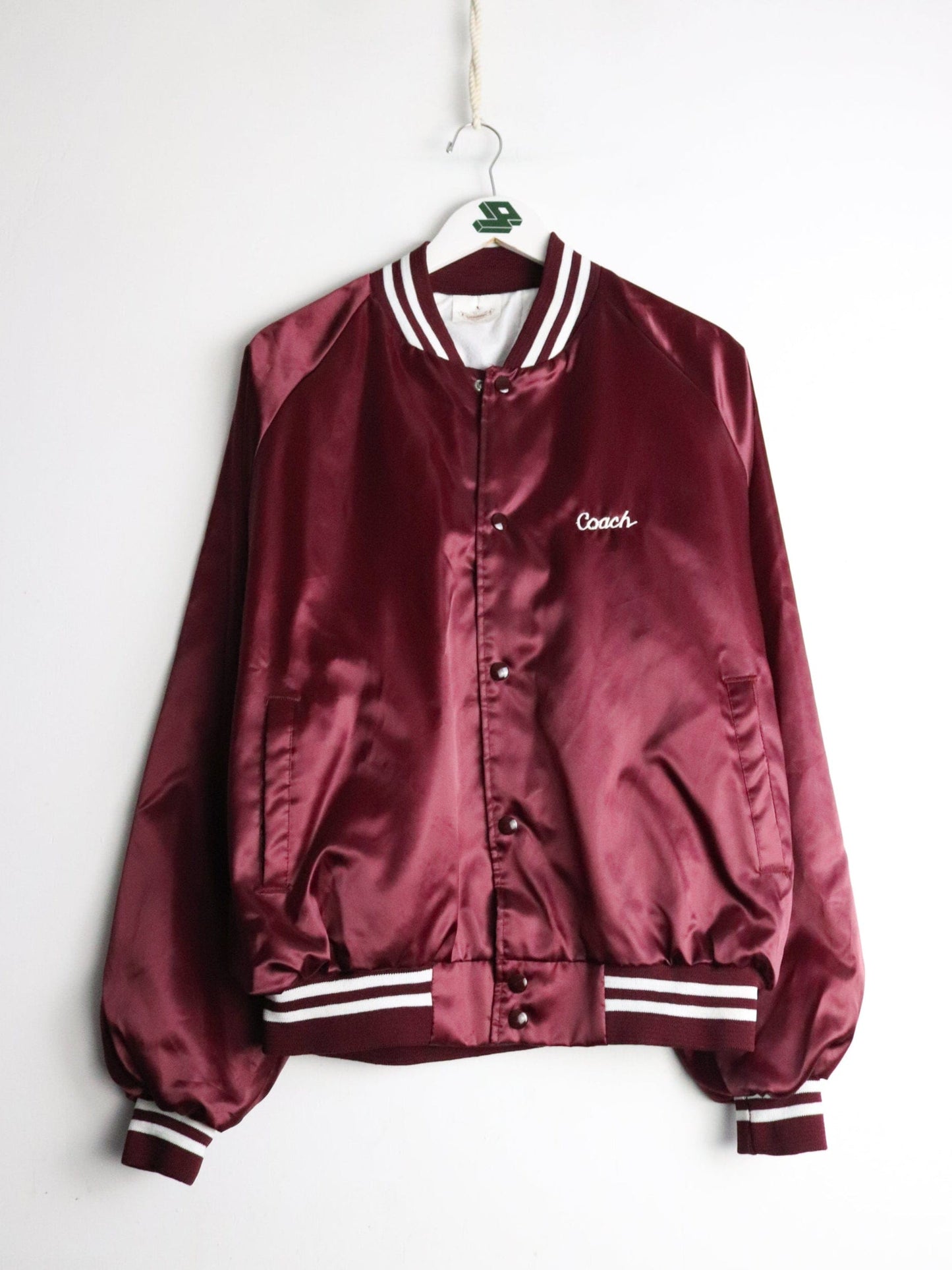 Vintage Beavers Basketball Jacket Mens XL Red Satin from propervintagecanada