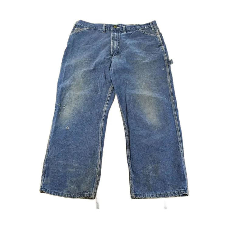 Vintage Big Smith Distressed Denim Carpenter Jeans, Men's 39x28 from propervintagecanada