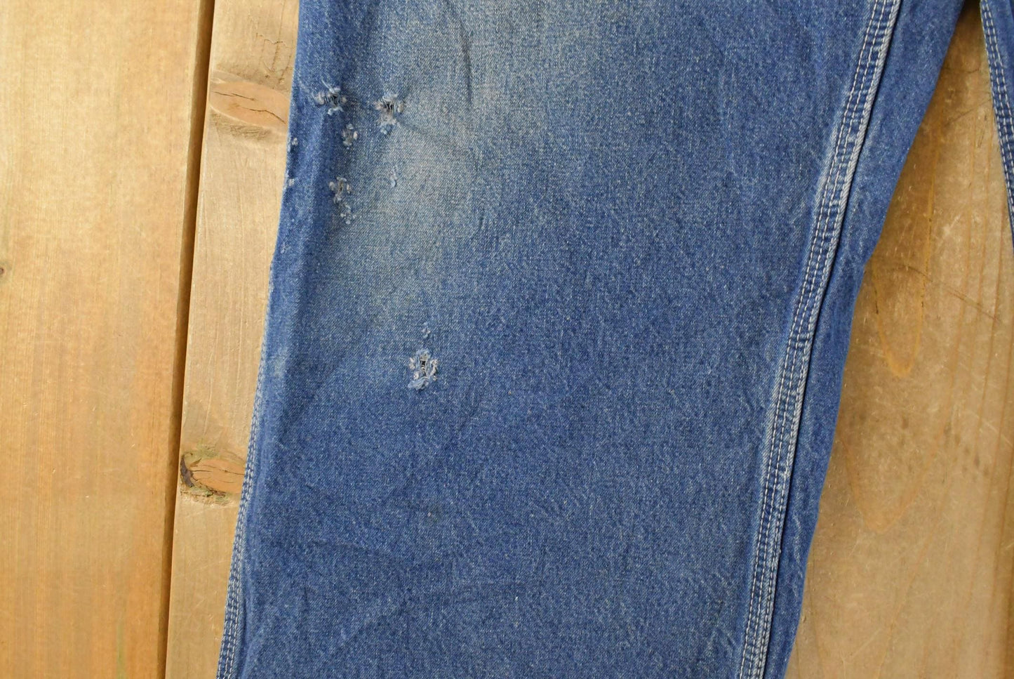 Vintage Big Smith Distressed Denim Carpenter Jeans, Men's 39x28 from propervintagecanada