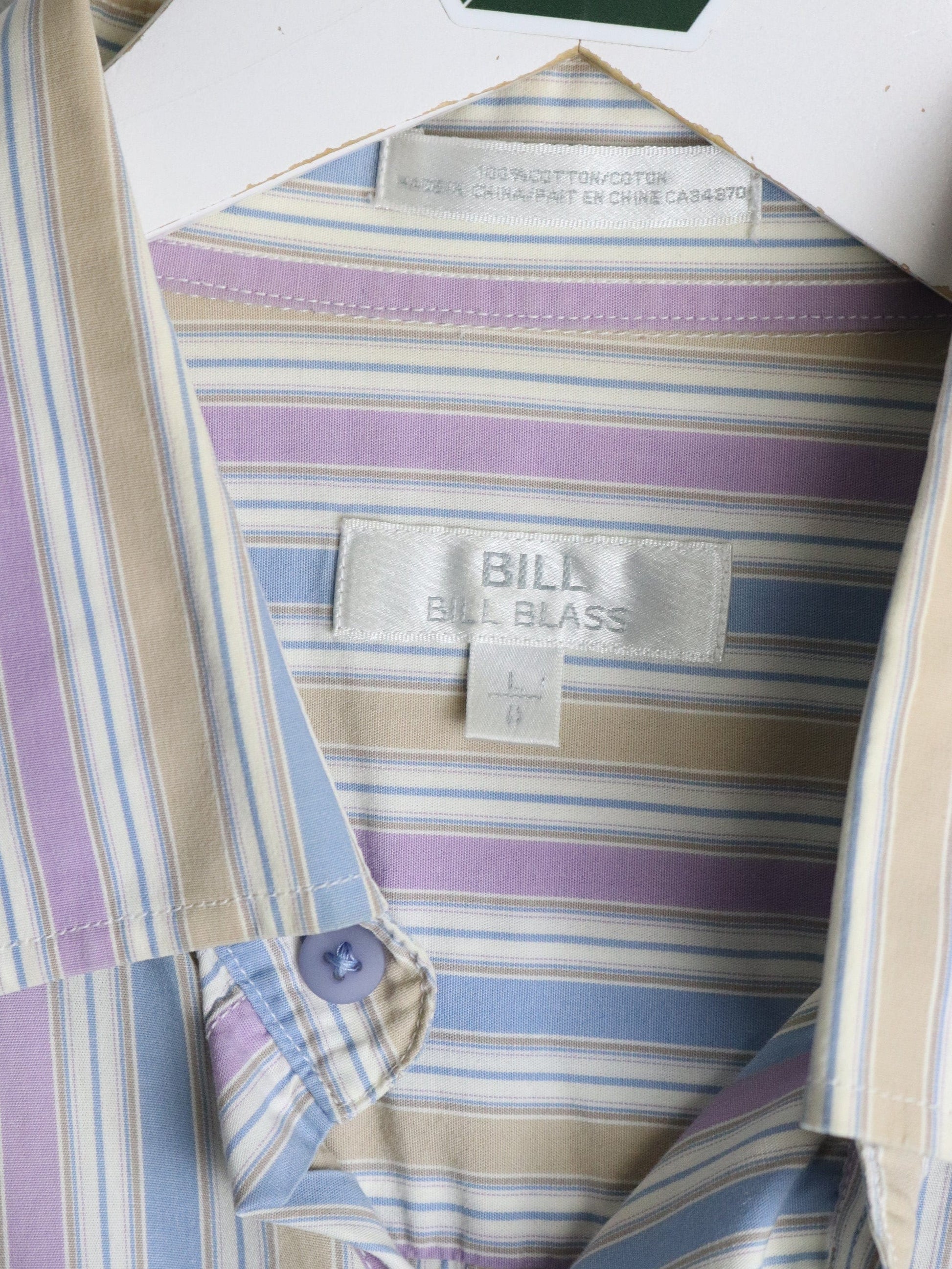 Vintage Bill Blass Shirt Mens Large Pink