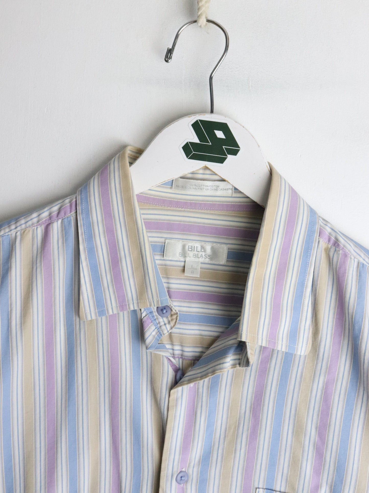 Vintage Bill Blass Shirt Mens Large Pink