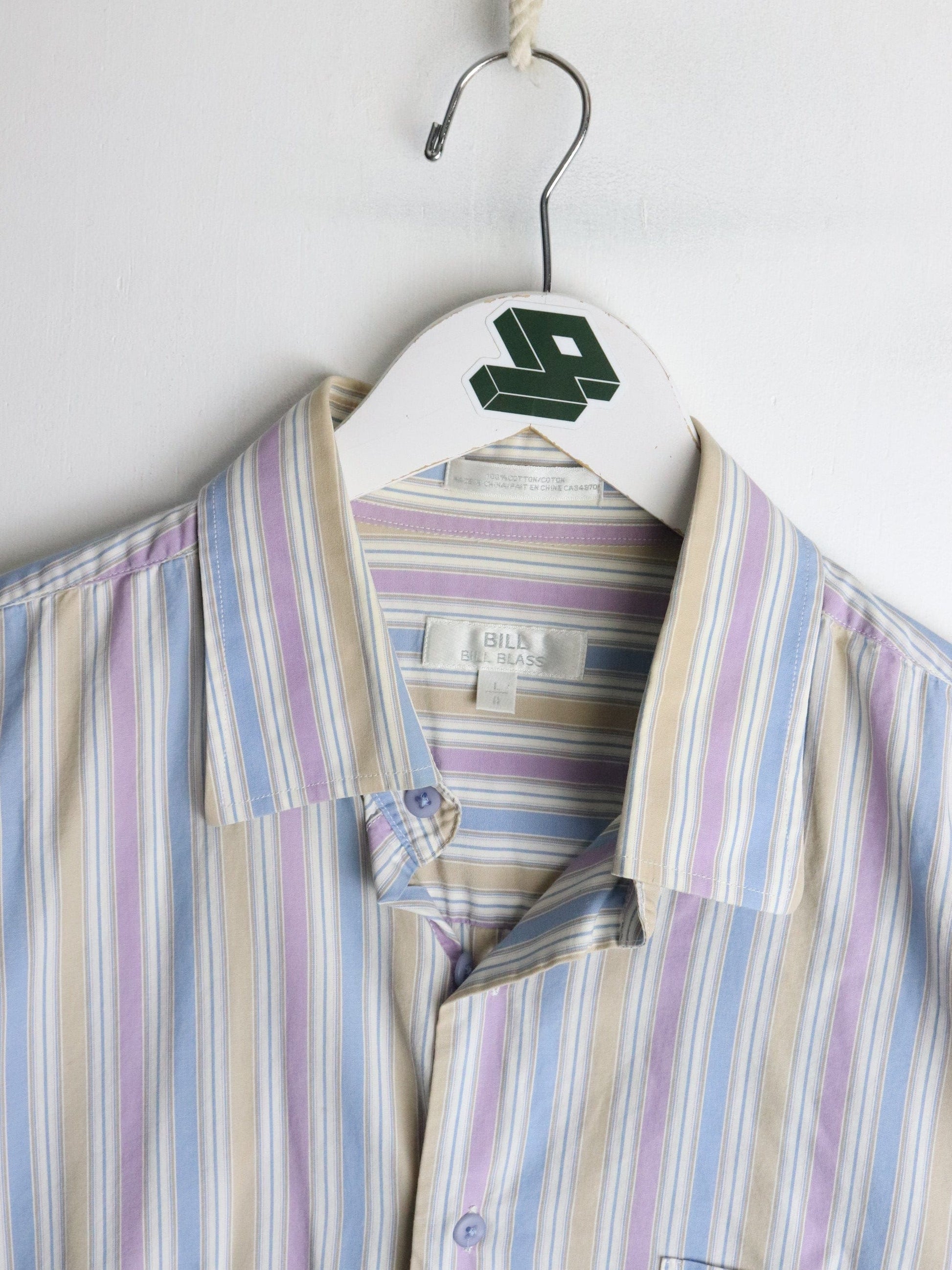 Vintage Bill Blass Shirt Mens Large Pink