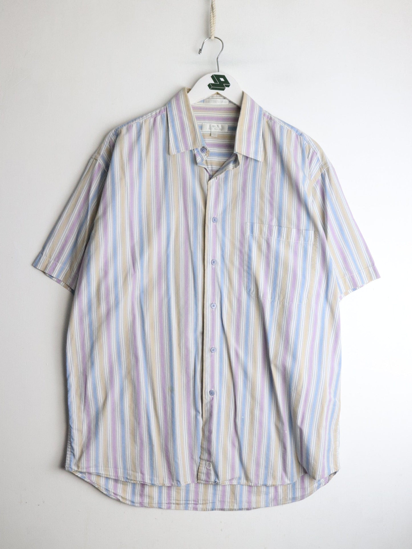 Vintage Bill Blass Shirt Mens Large Pink