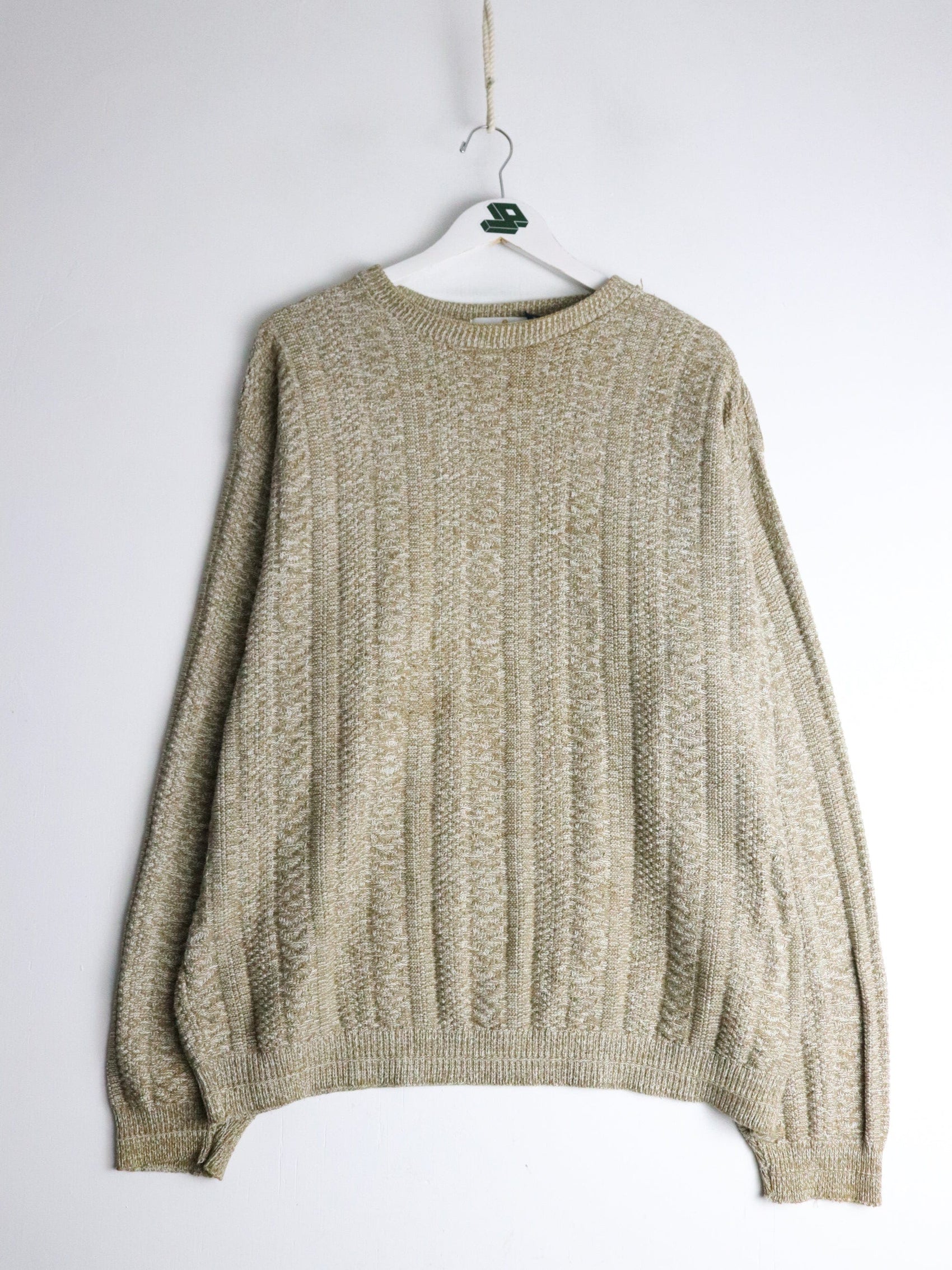 Vintage Bill Blass Sweater Mens 2XL Beige Knit from propervintagecanada