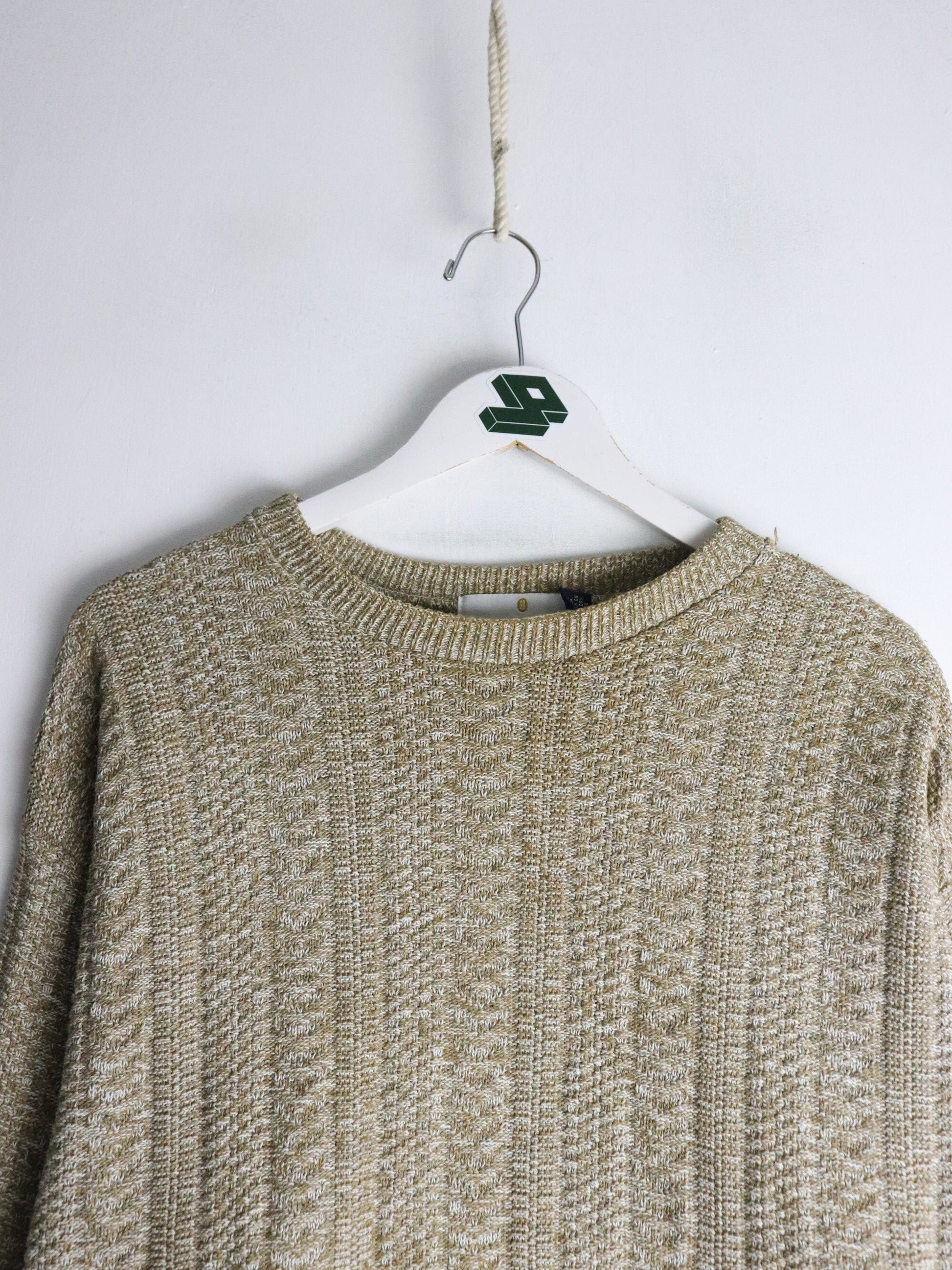 Vintage Bill Blass Sweater Mens 2XL Beige Knit from propervintagecanada