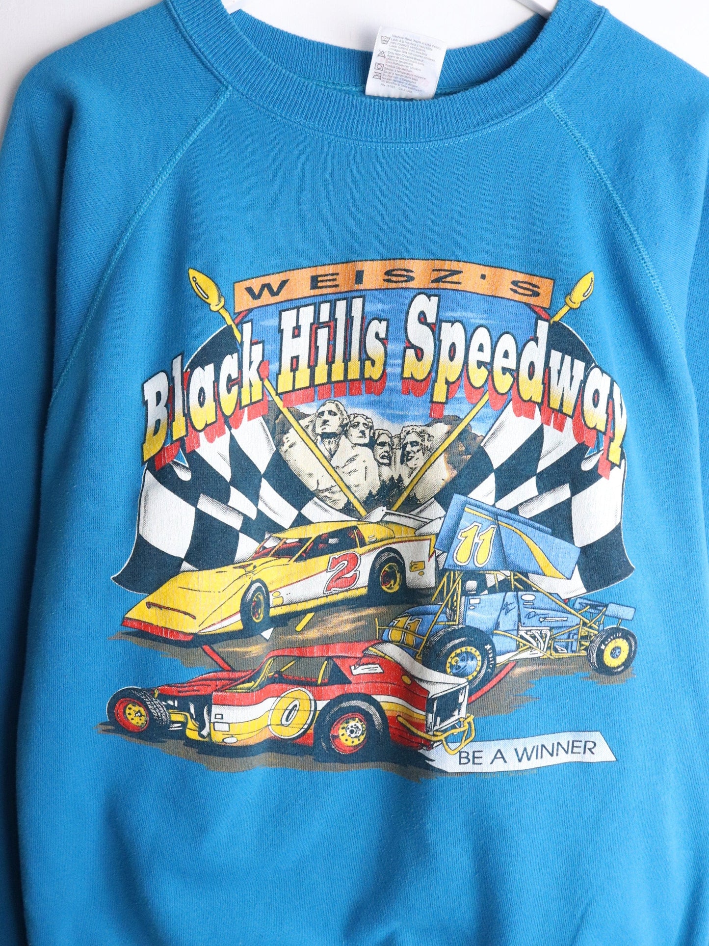 Vintage Black Hills Speedway Sweatshirt Mens Large Blue from propervintagecanada