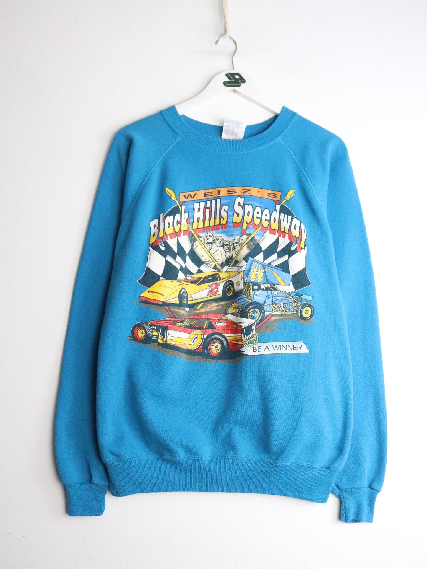 Vintage Black Hills Speedway Sweatshirt Mens Large Blue from propervintagecanada