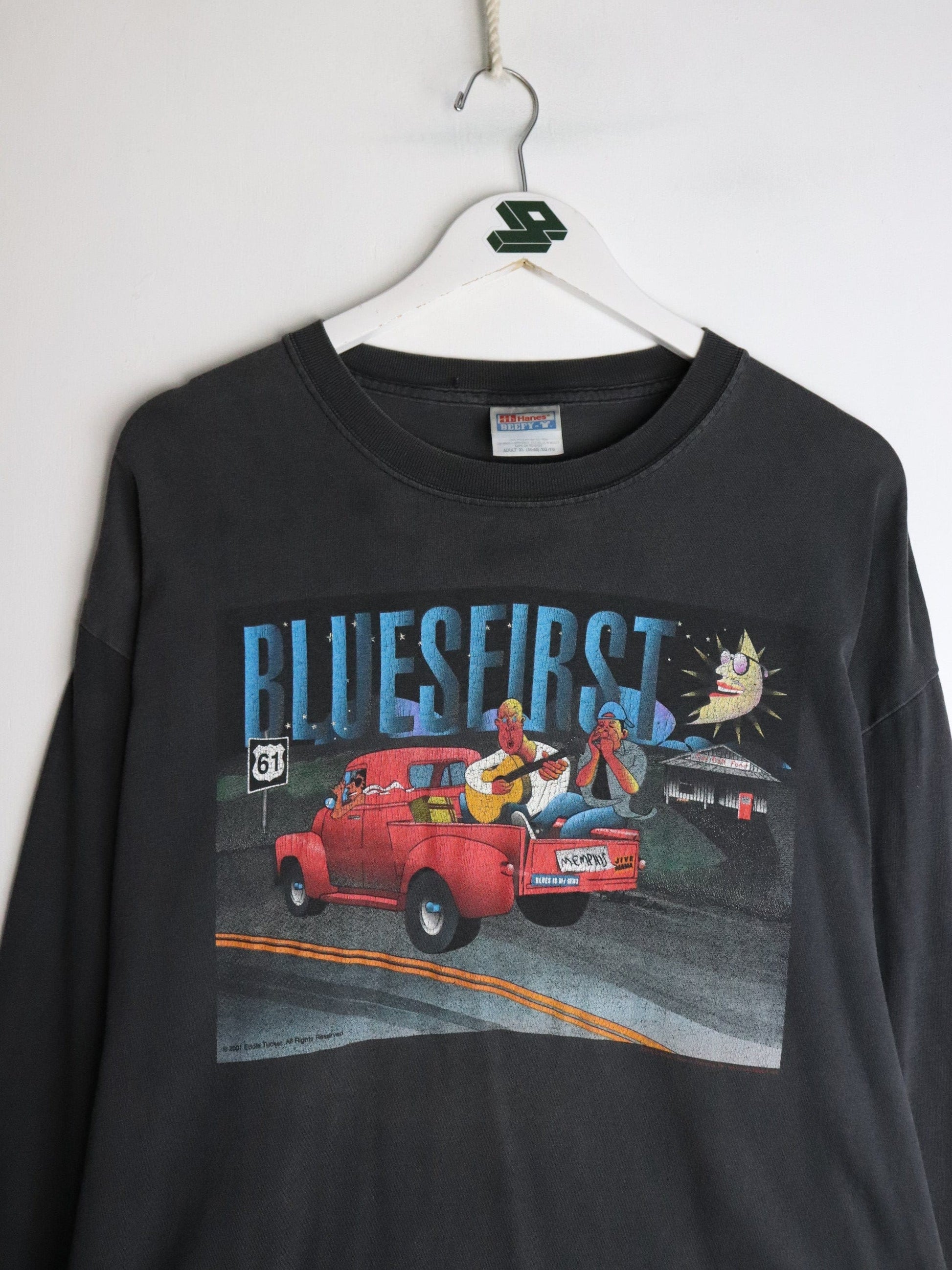 Vintage Bluesfirst T Shirt Mens XL Black from propervintagecanada