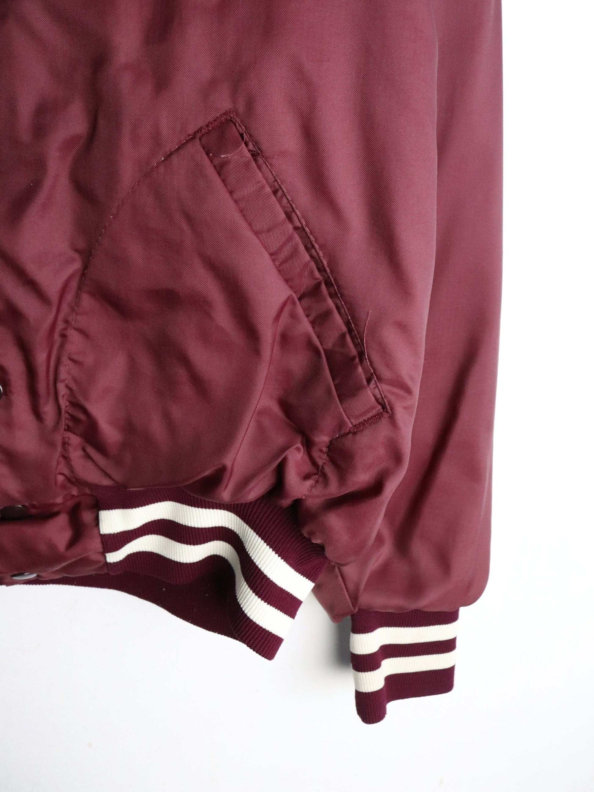 Vintage Boardman Spartans Jacket Mens Large Red Snap On from propervintagecanada