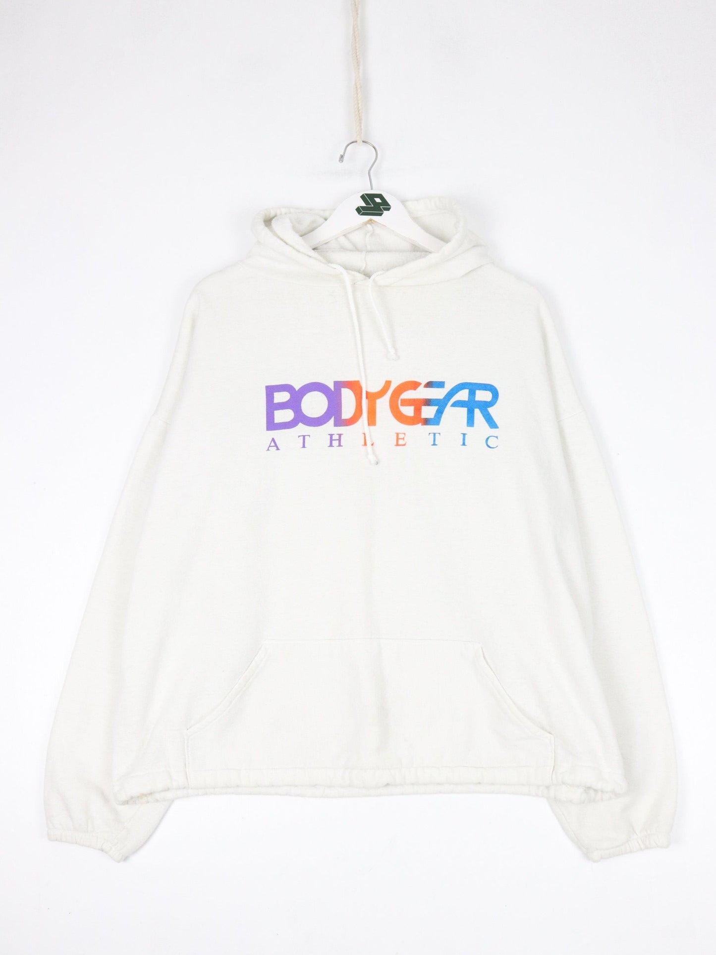 Vintage Bodygear Athletic Sweatshirt Mens Medium White Hoodie