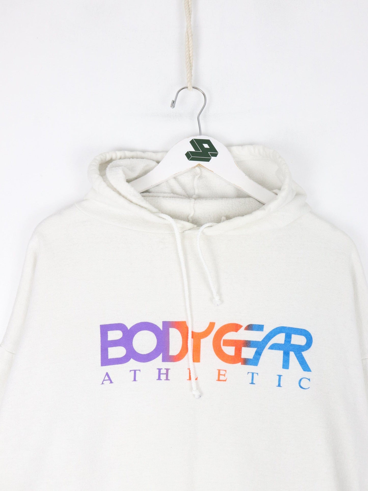 Vintage Bodygear Athletic Sweatshirt Mens Medium White Hoodie