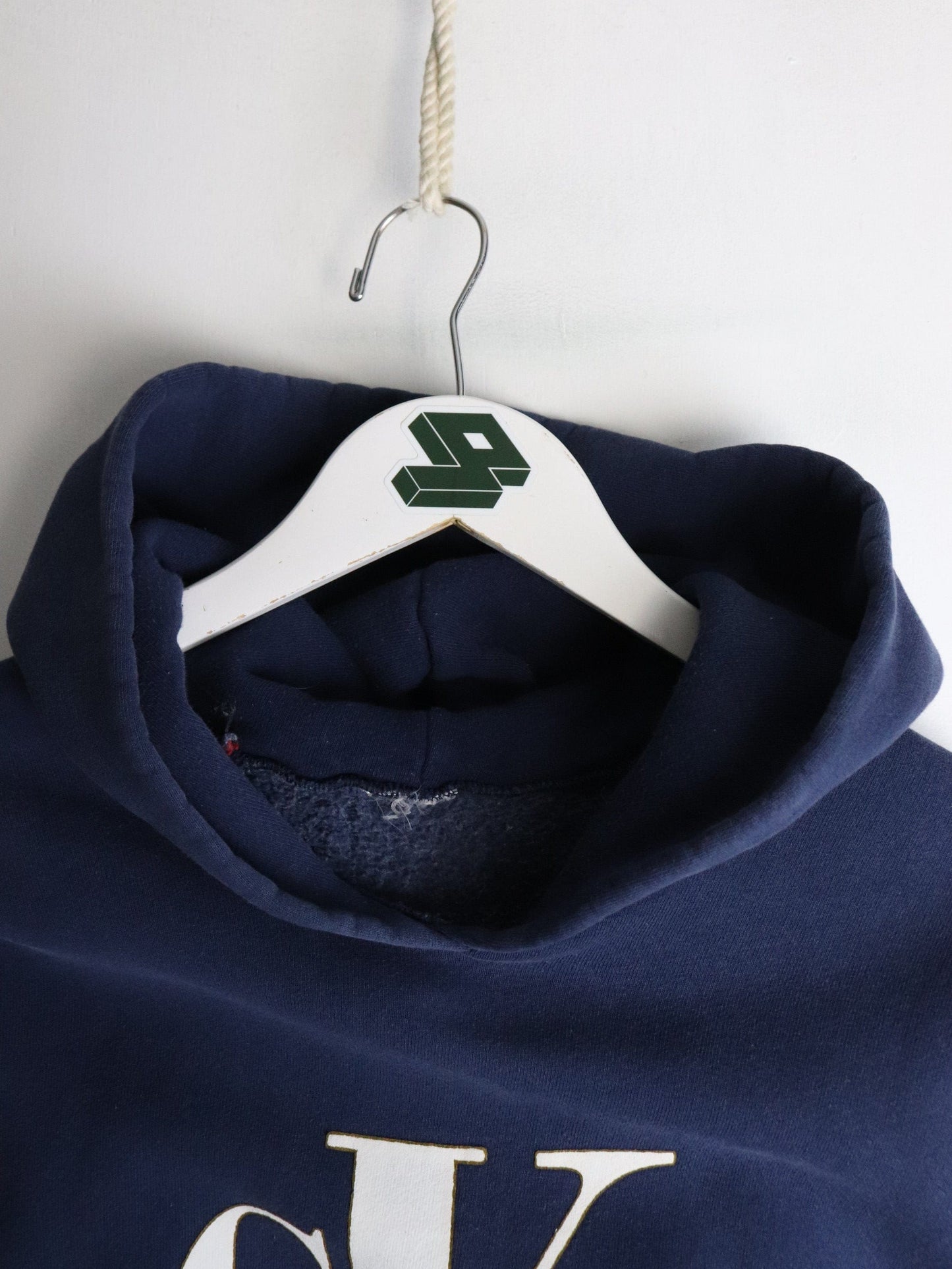 Vintage Bootleg Calvin Klein Sweatshirt Mens XL Blue Hoodie from propervintagecanada