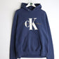 Vintage Bootleg Calvin Klein Sweatshirt Mens XL Blue Hoodie from propervintagecanada
