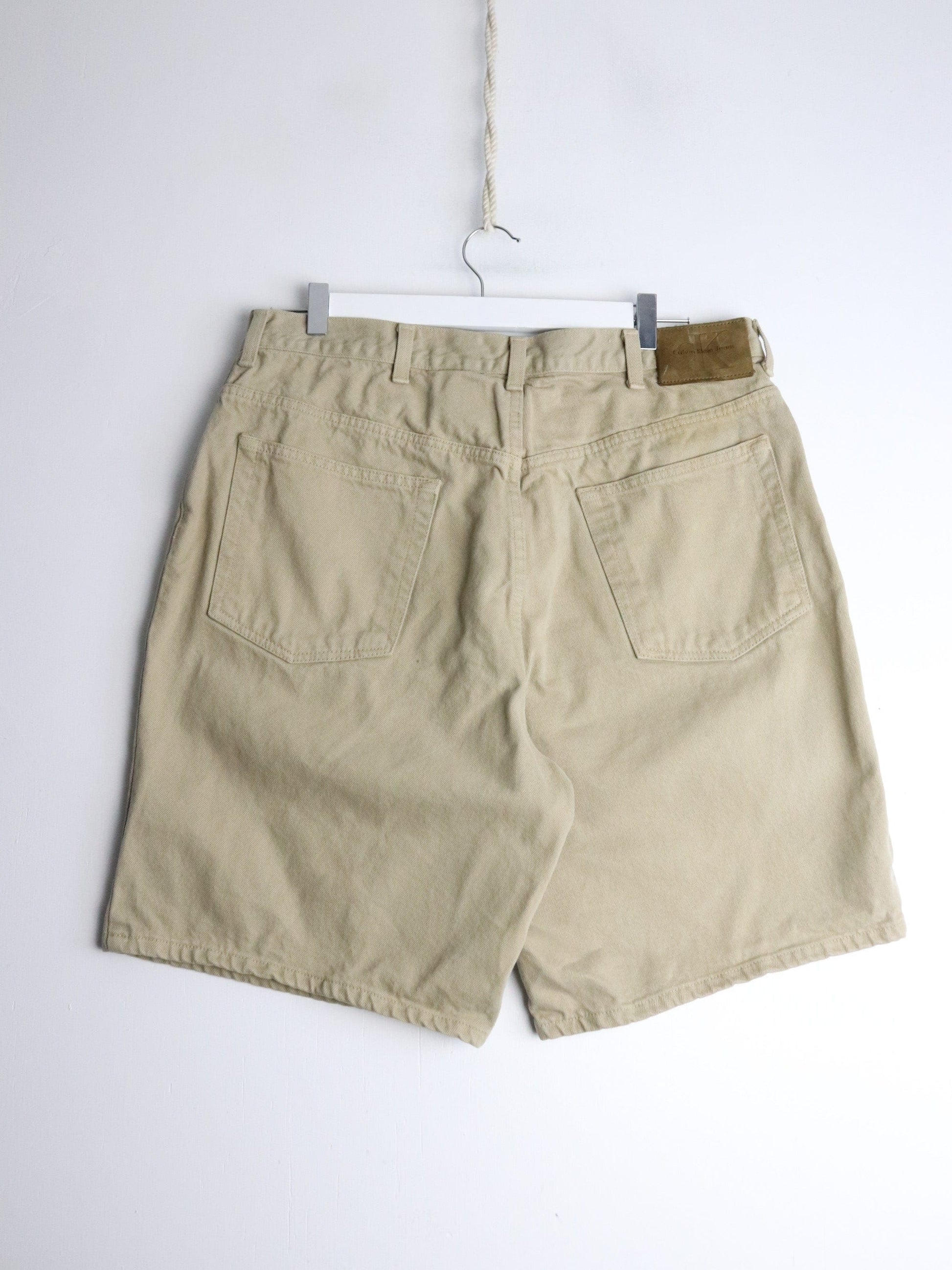 Vintage Calvin Klein Shorts Mens 36 Beige Jorts from propervintagecanada