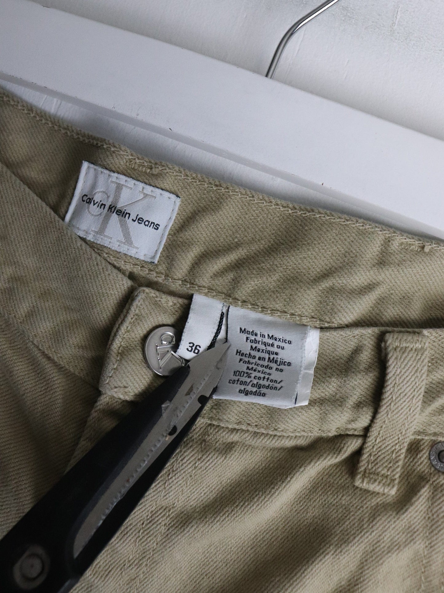 Vintage Calvin Klein Shorts Mens 36 Beige Jorts from propervintagecanada