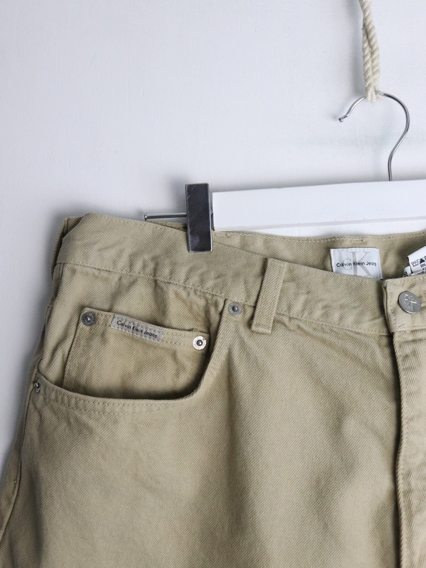 Vintage Calvin Klein Shorts Mens 36 Beige Jorts from propervintagecanada