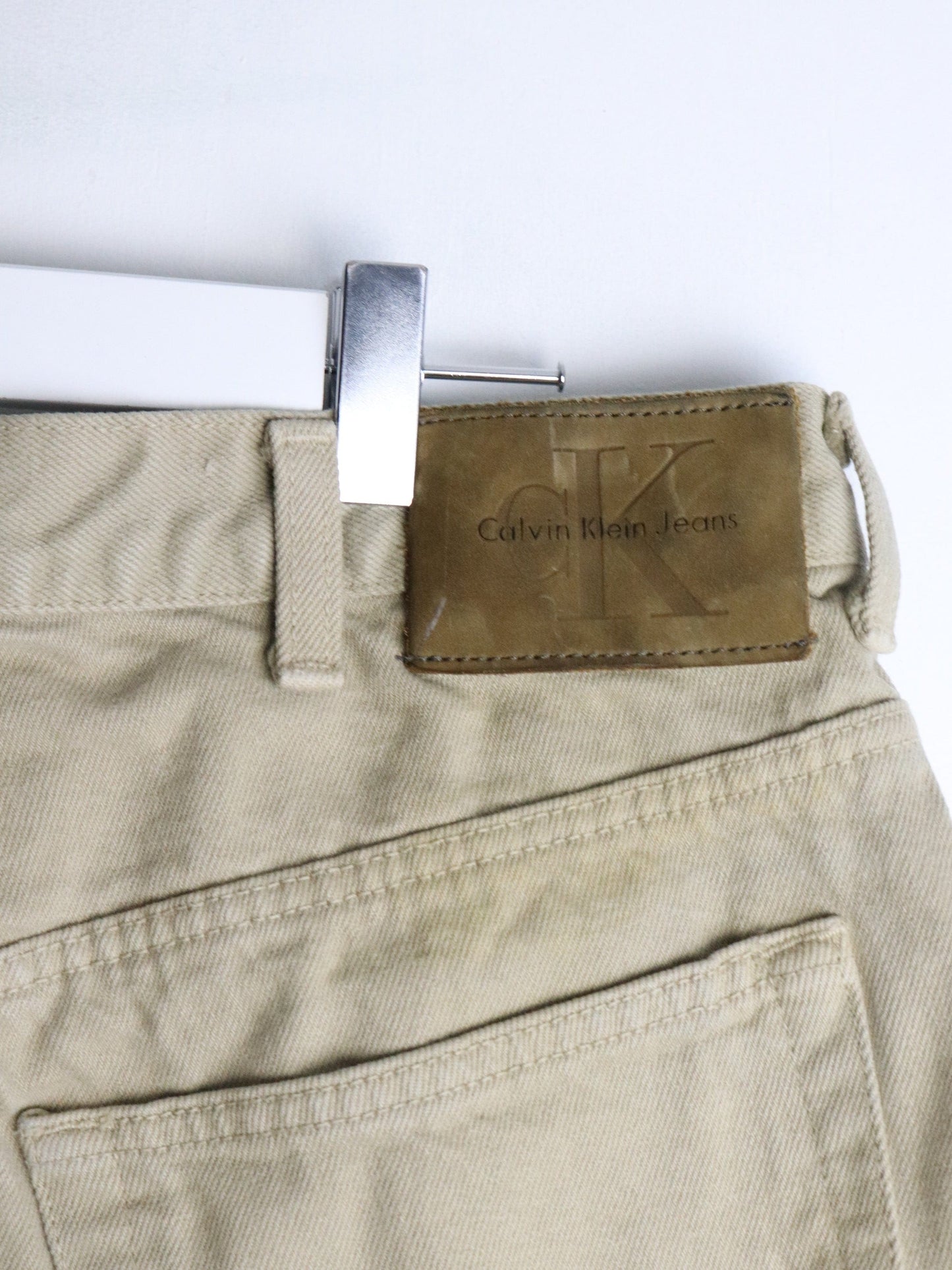 Vintage Calvin Klein Shorts Mens 36 Beige Jorts from propervintagecanada