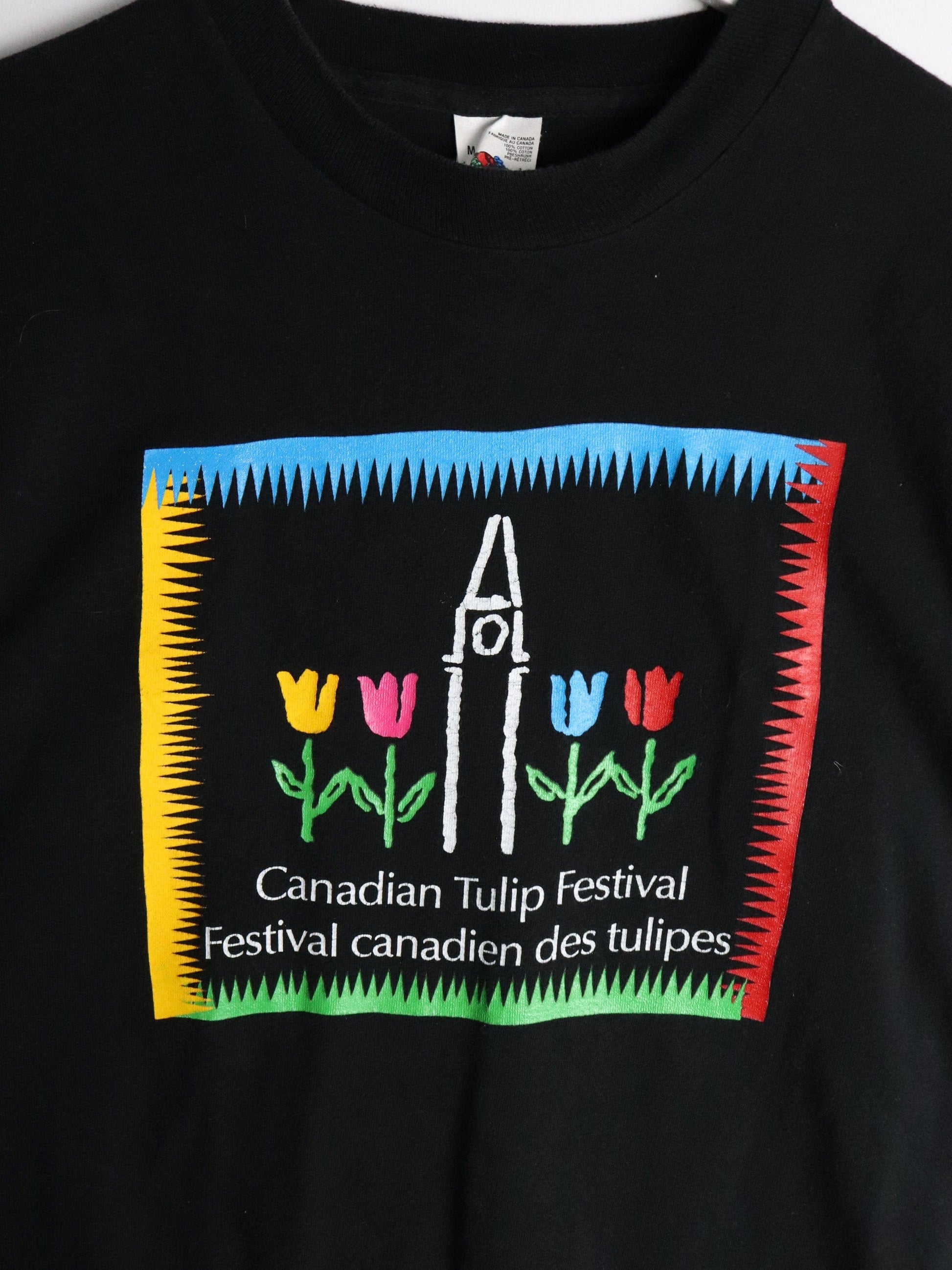 Vintage Canadian Tulip Festival T Shirt Mens Medium Black from propervintagecanada