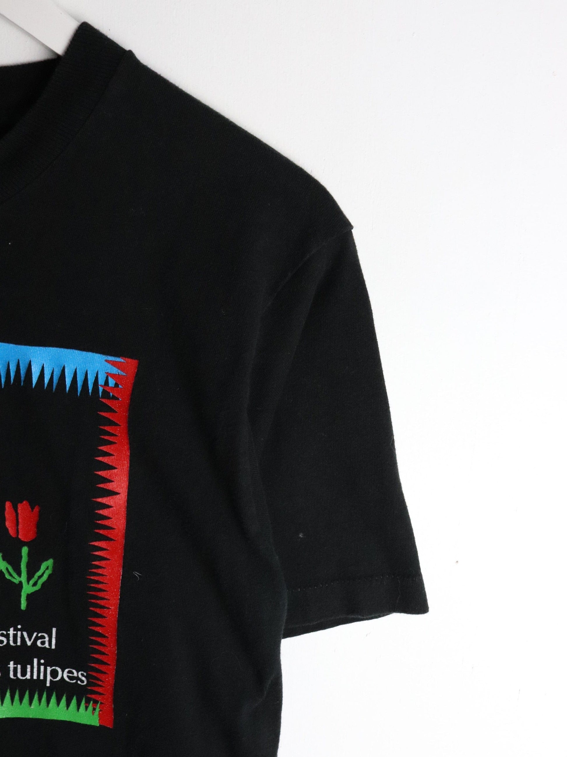 Vintage Canadian Tulip Festival T Shirt Mens Medium Black from propervintagecanada