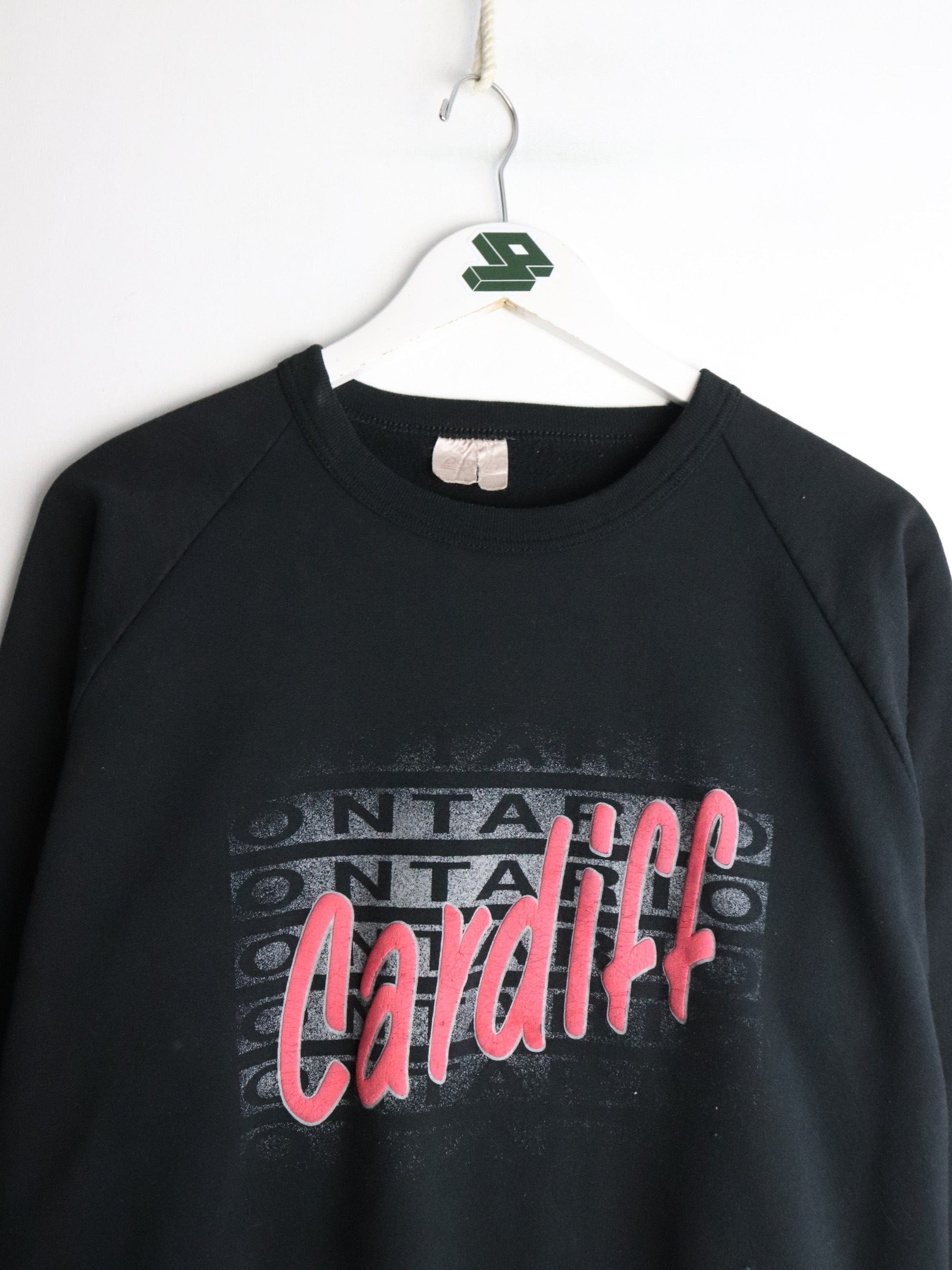 Vintage Cardiff Ontario Sweatshirt Mens Medium Black from propervintagecanada