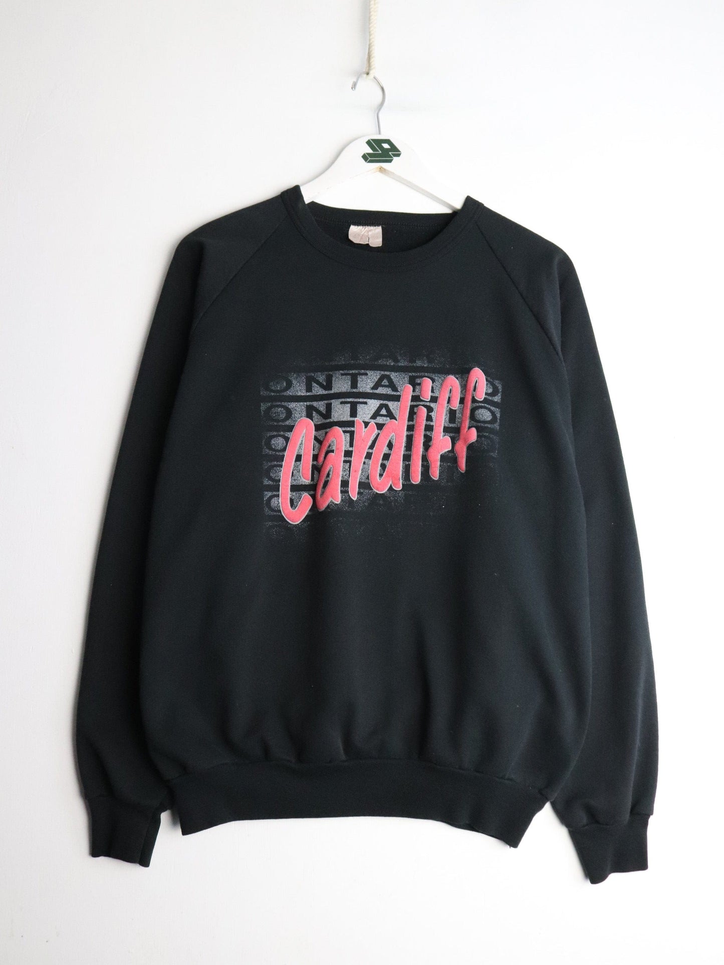 Vintage Cardiff Ontario Sweatshirt Mens Medium Black from propervintagecanada
