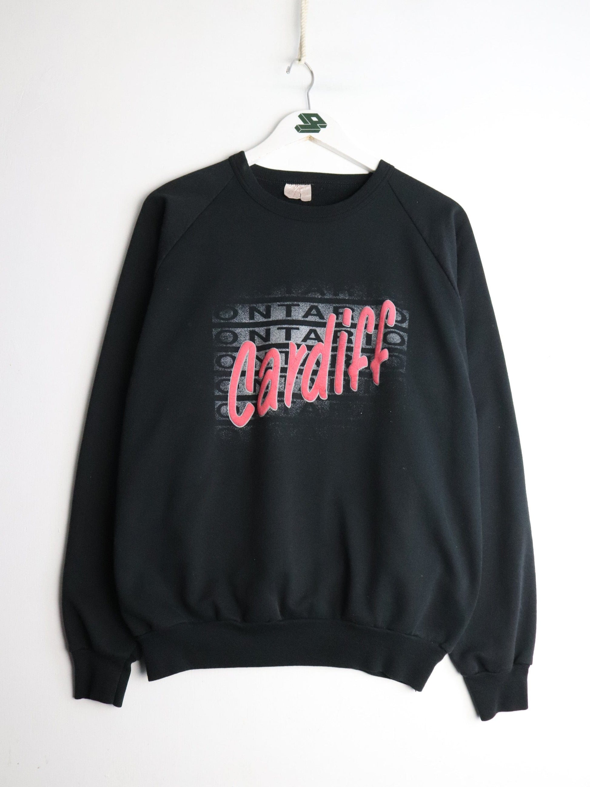 Vintage Cardiff Ontario Sweatshirt Mens Medium Black from propervintagecanada