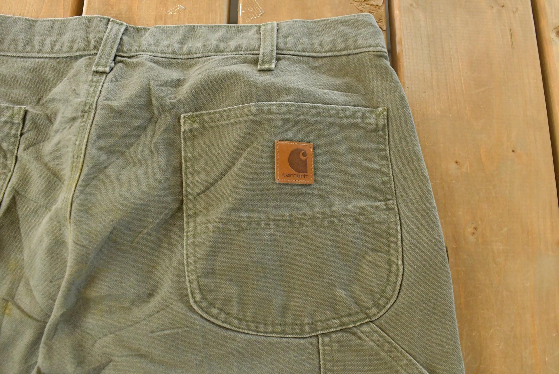 Vintage Carhartt Carpenter Pants, Men's 35x31, Distressed Workwear from propervintagecanada
