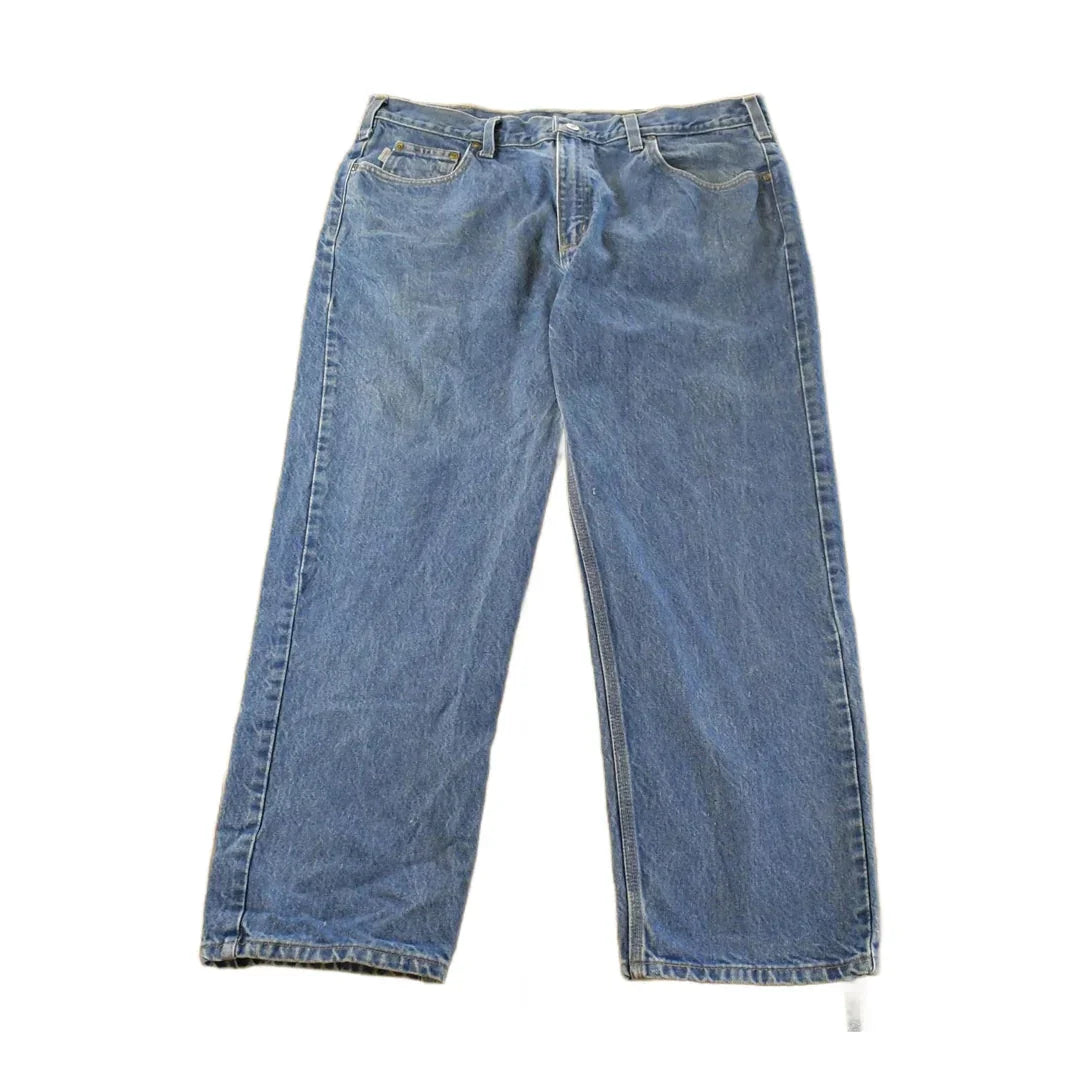 Vintage Carhartt Denim Carpenter Jeans, Men's 38x29, Distressed Y2K from propervintagecanada