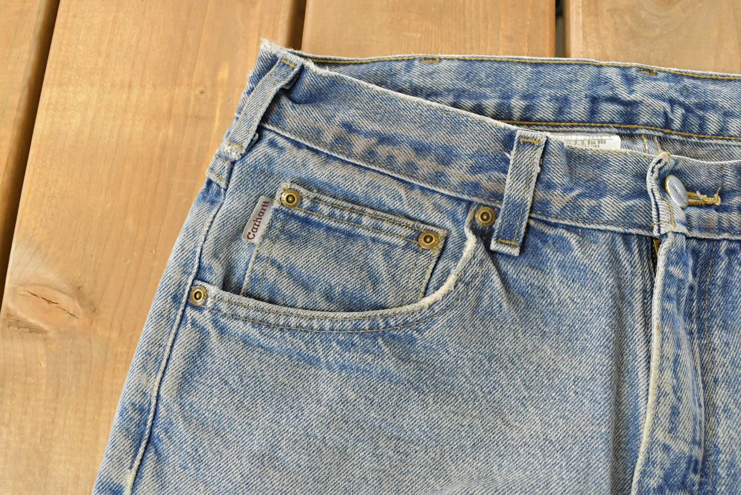 Vintage Carhartt Denim Jeans Men's 32x29, Distressed Carpenter Pants from propervintagecanada