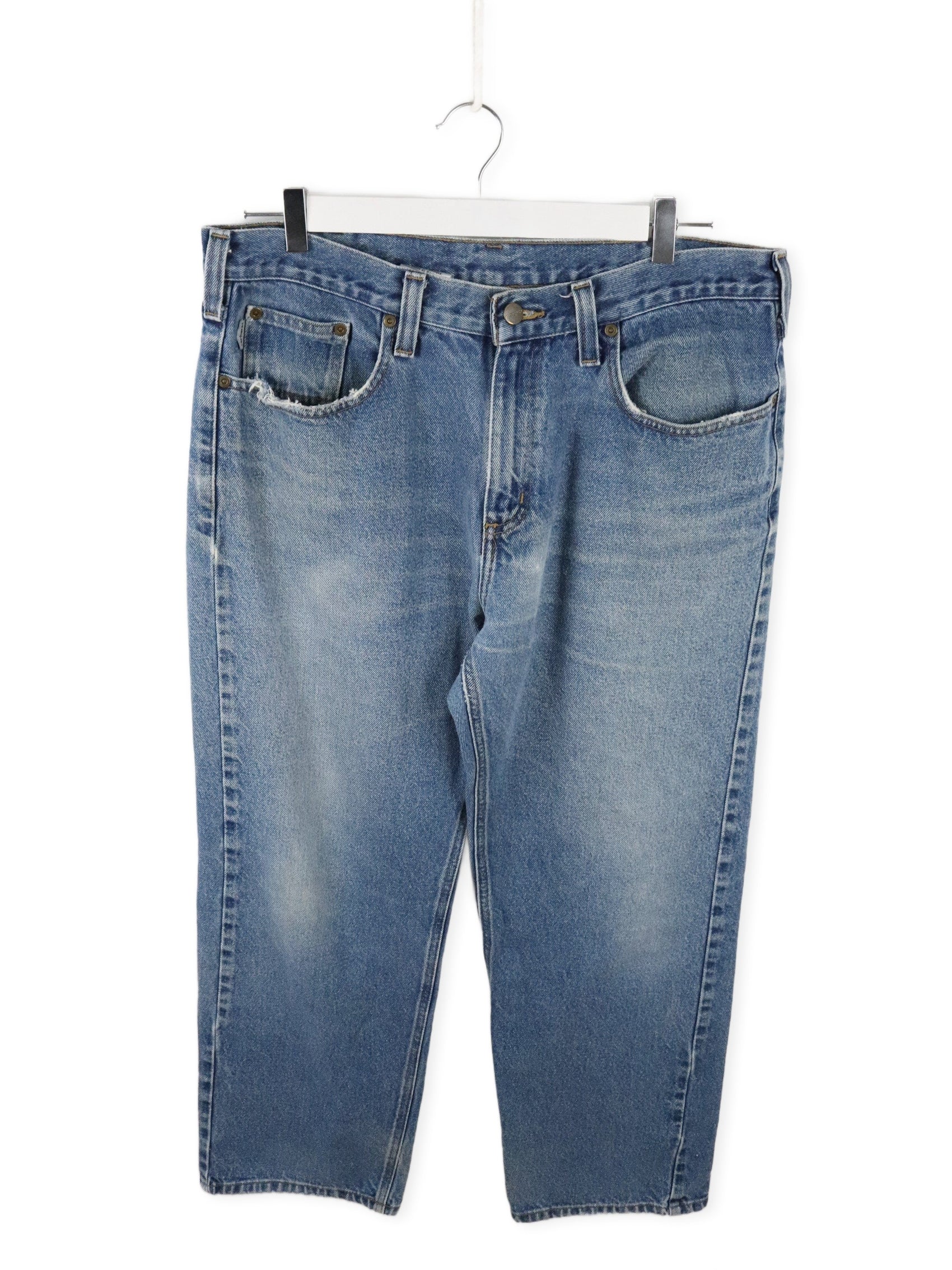 Vintage Carhartt Denim Jeans Mens 36 x 30 Blue Relaxed Fit