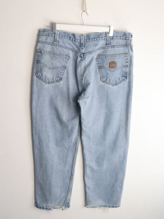 Vintage Carhartt Denim Jeans Mens 38 x 30 Blue